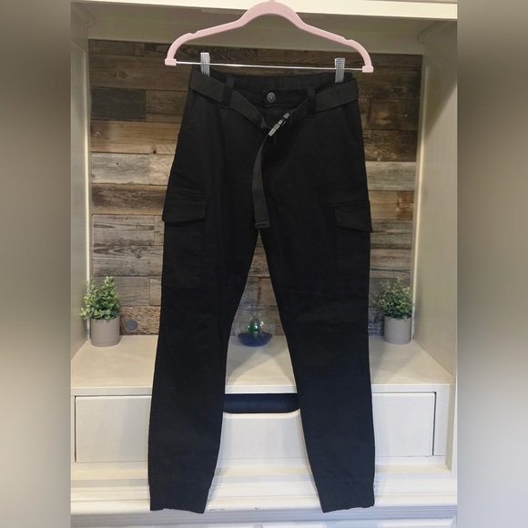 Almost Famous Crave Fame Juniors High-Rise Belted Cargo Pants - Picture 4 of 9